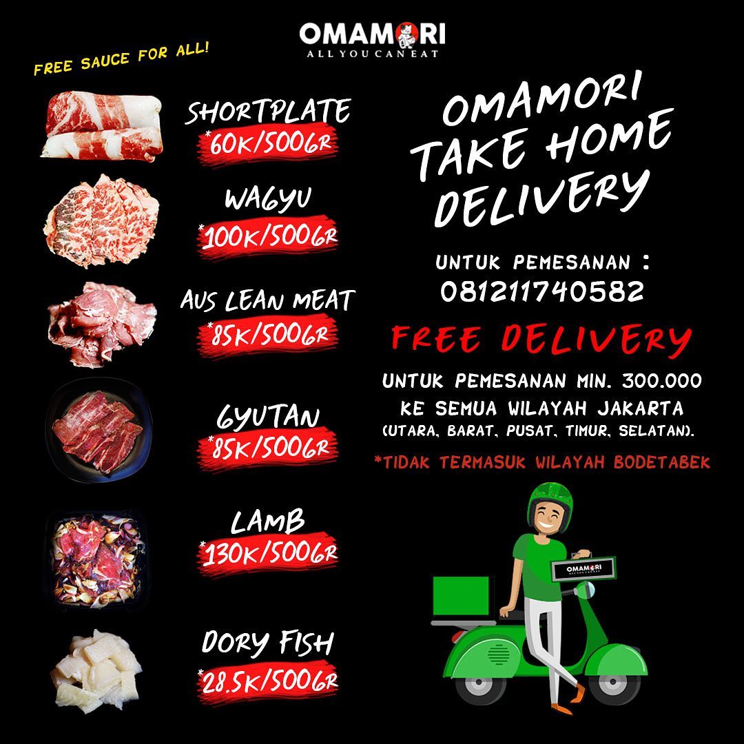 omamori take away dan delivery