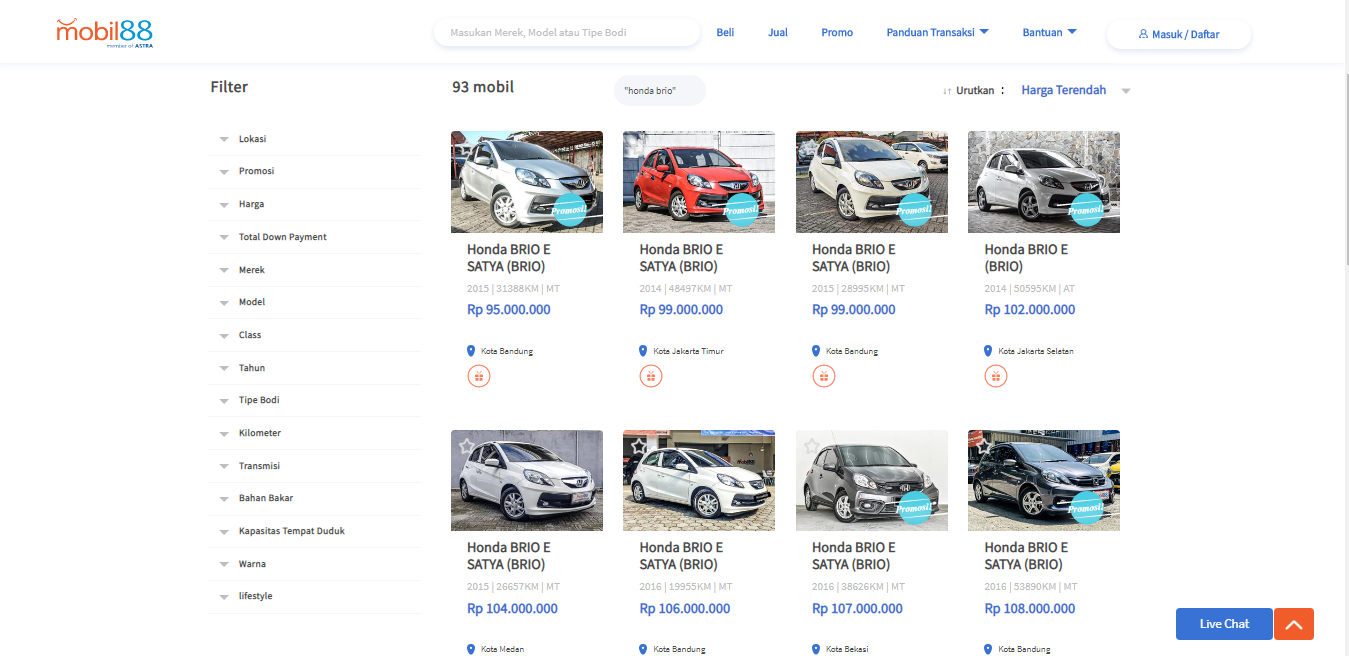mobil bekas jakarta