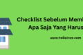 checklist sebelum membeli rumah